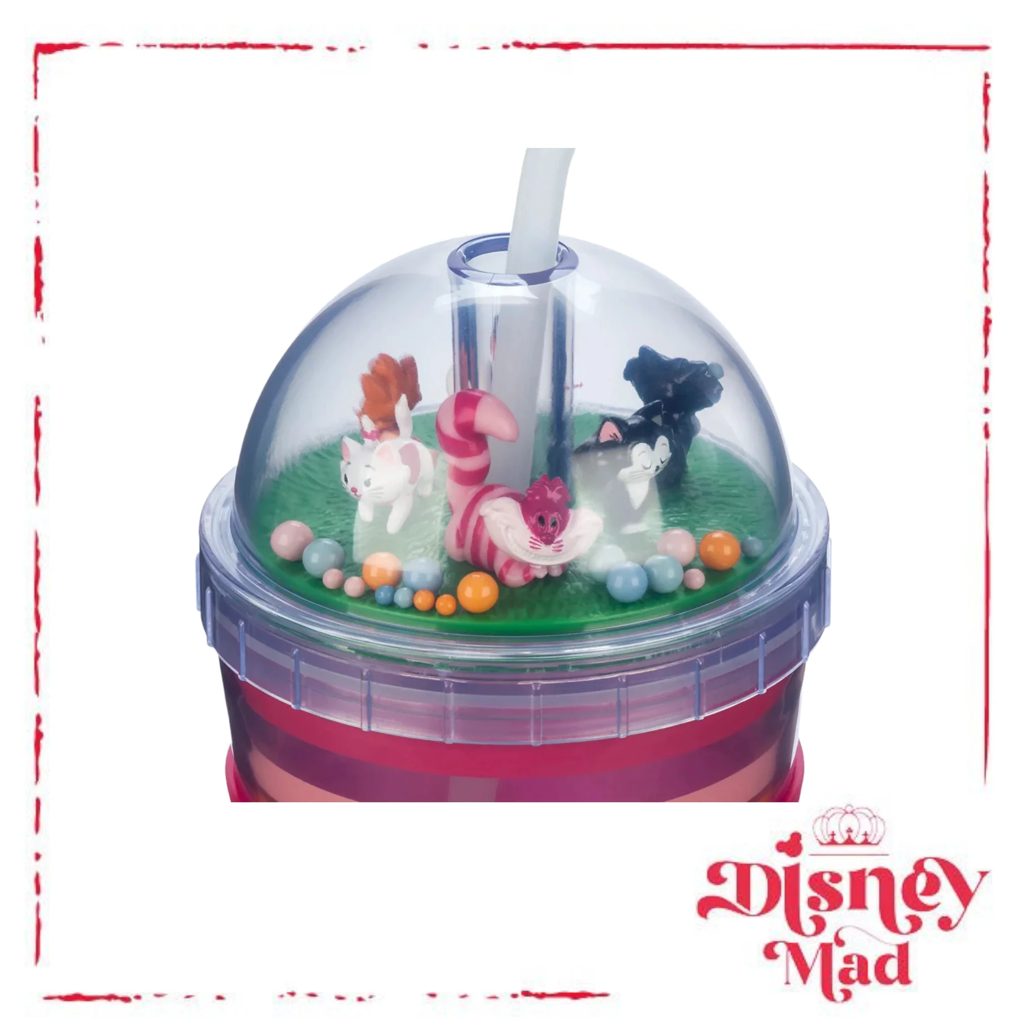 Disney Parks Cats Dome Tumbler with Straw - Image 4